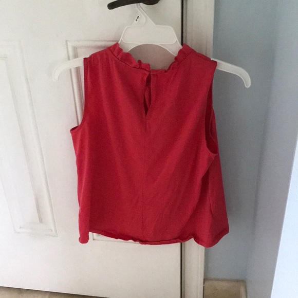 Ann Taylor Red Ruffle Tank - Picture 3 of 3